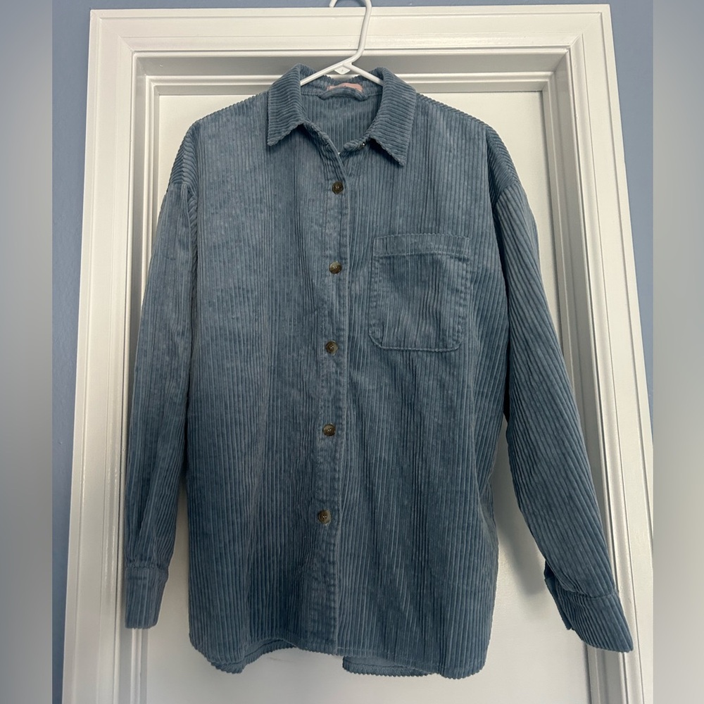 Ces Femme light blue corduroy shirt jacket size S